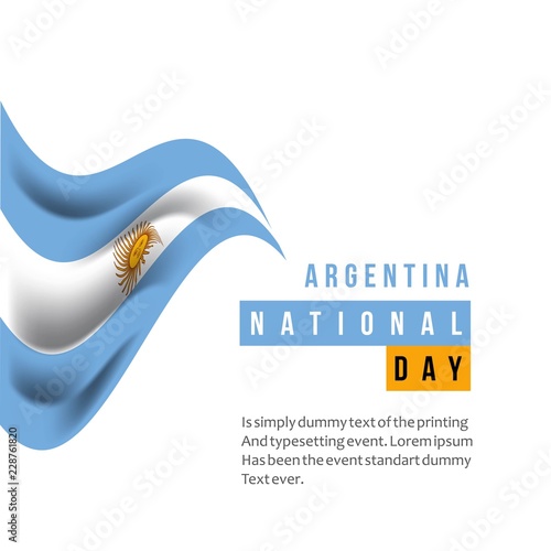 Argentina National Day Vector Template Design Illustration