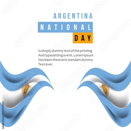 Argentina National Day Vector Template Design Illustration
