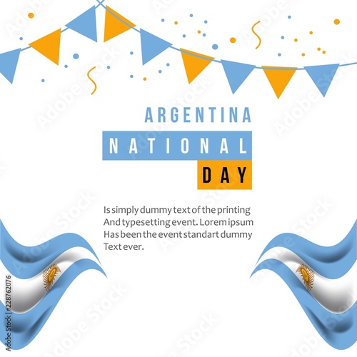 Argentina National Day Vector Template Design Illustration