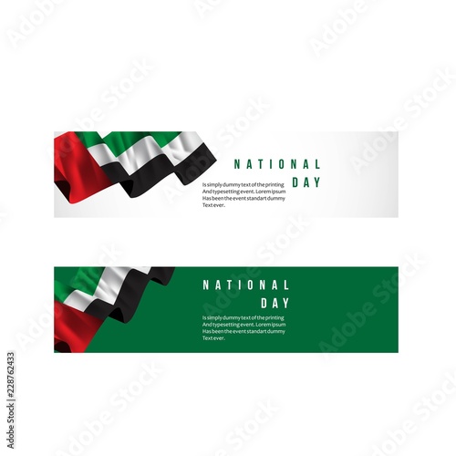 UAE National Day Vector Template Design Illustration