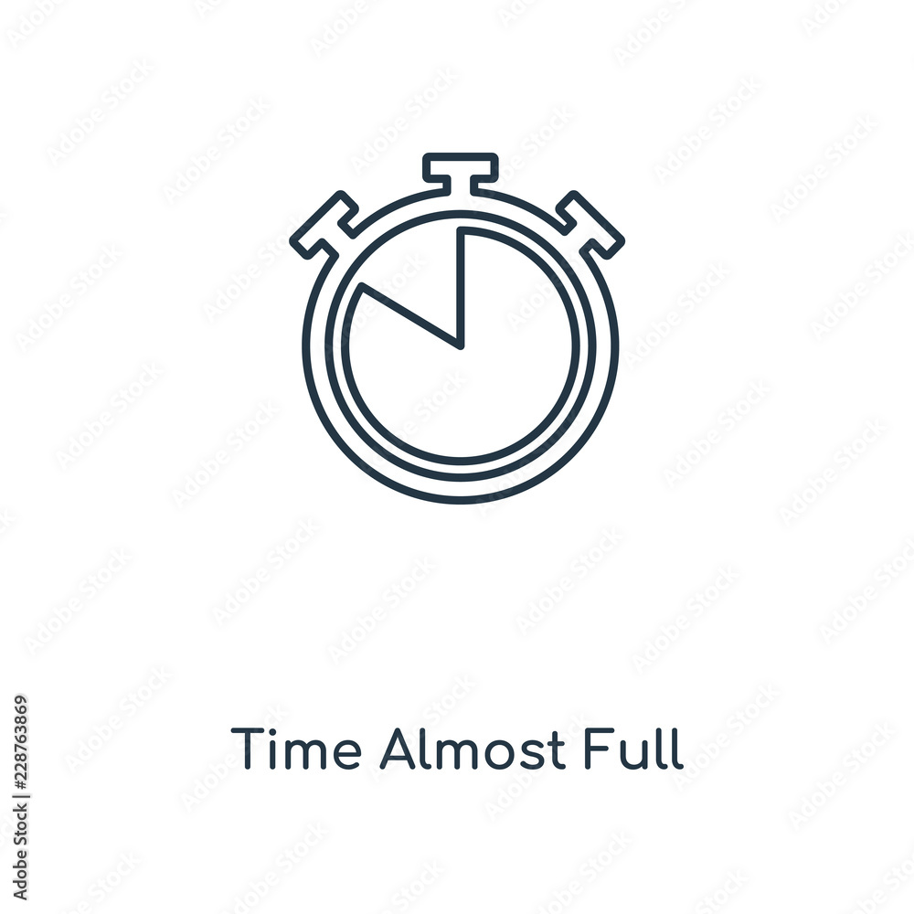 time almost full icon vector time almost full icon vector