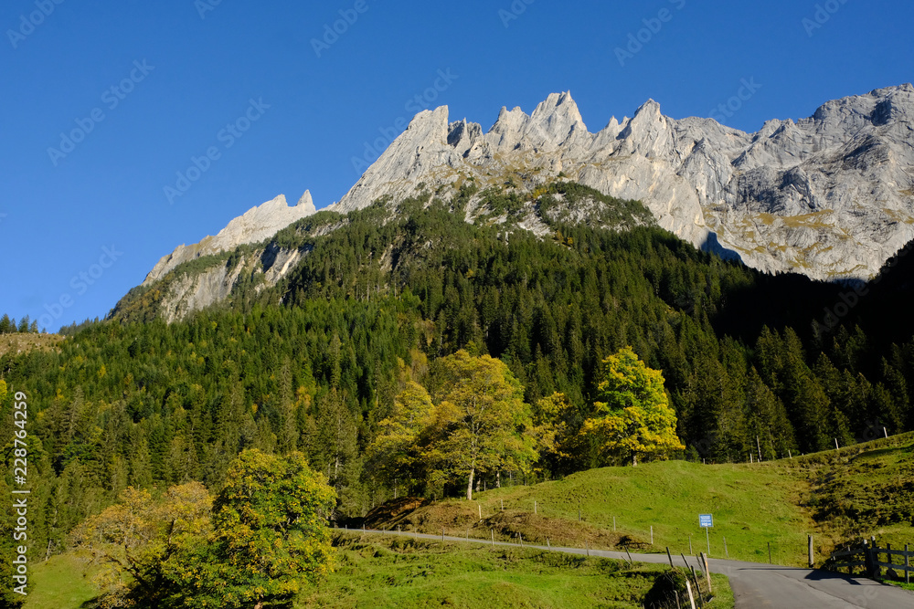 Rosenlaui Valley, Swiss Alps in Autumn