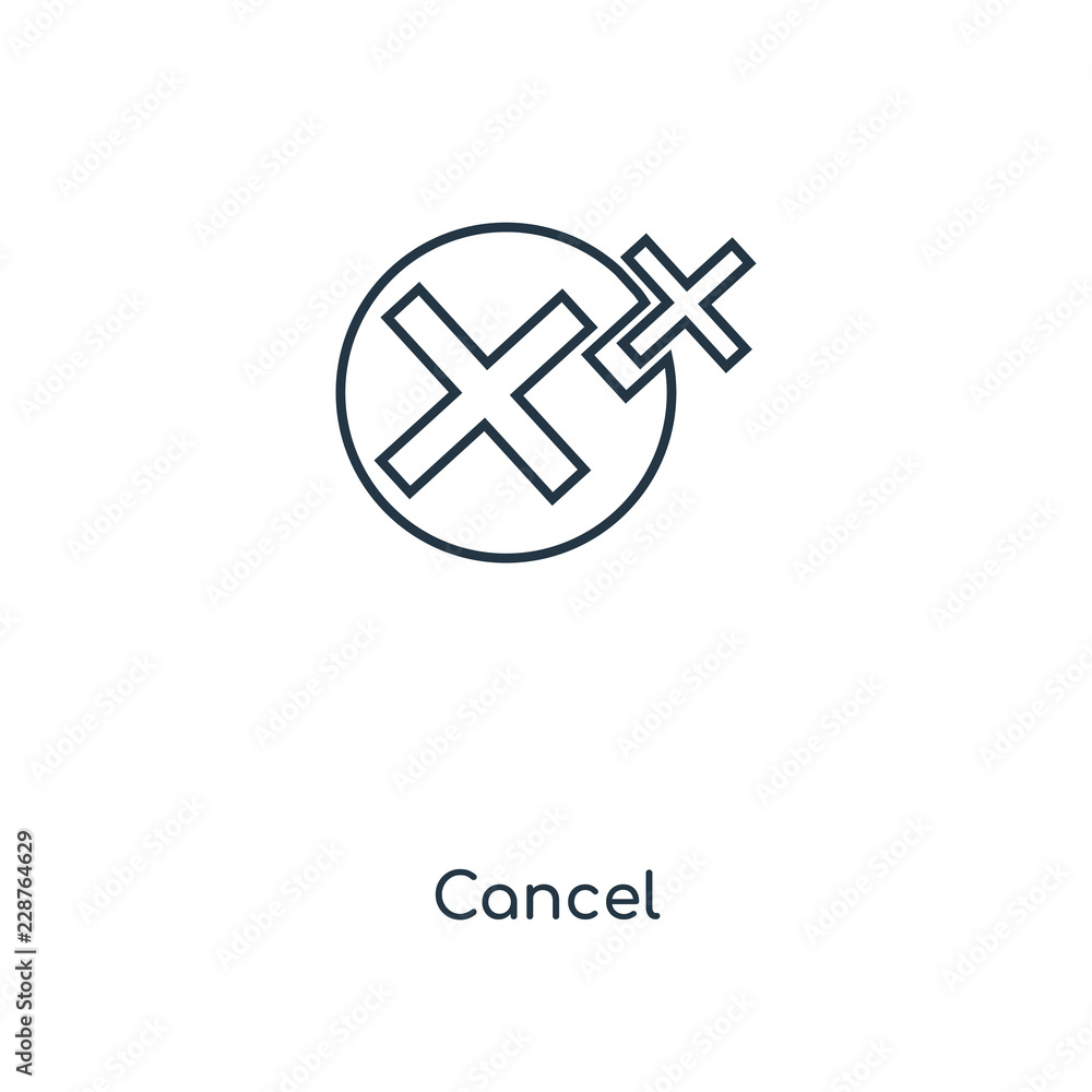Obraz premium cancel icon vector