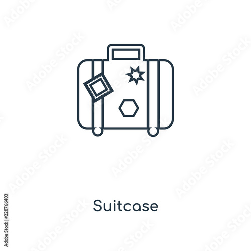 suitcase icon vector