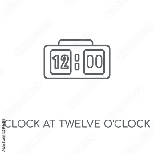clock at twelve o'clock icon