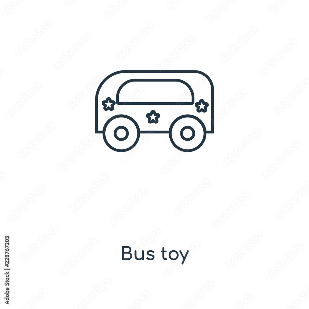 bus toy icon vector