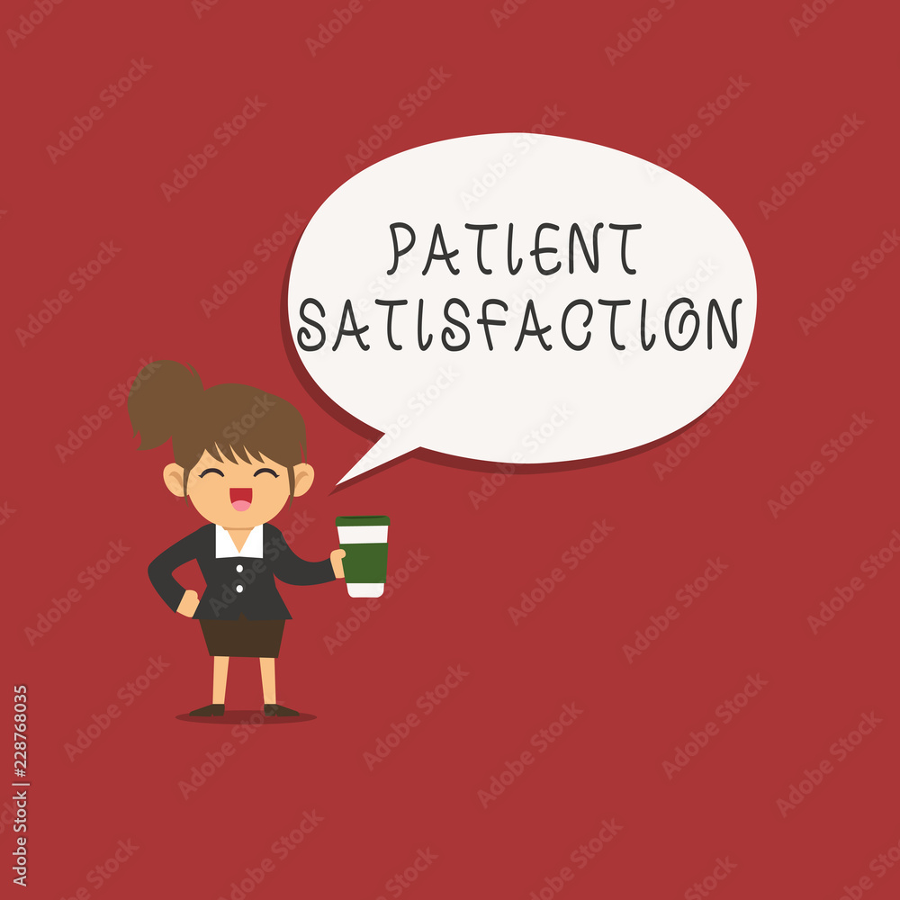 Word writing text Patient Satisfaction. Business concept for Indicator for measuring the quality in health care. Word writing text Patient Satisfaction. Business concept for Indicator for measuring the quality in health care.