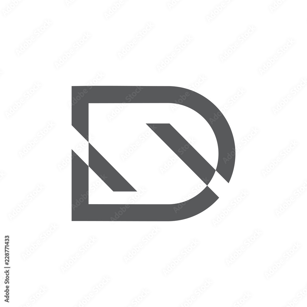 letter d simple geometric logo letter d simple geometric logo