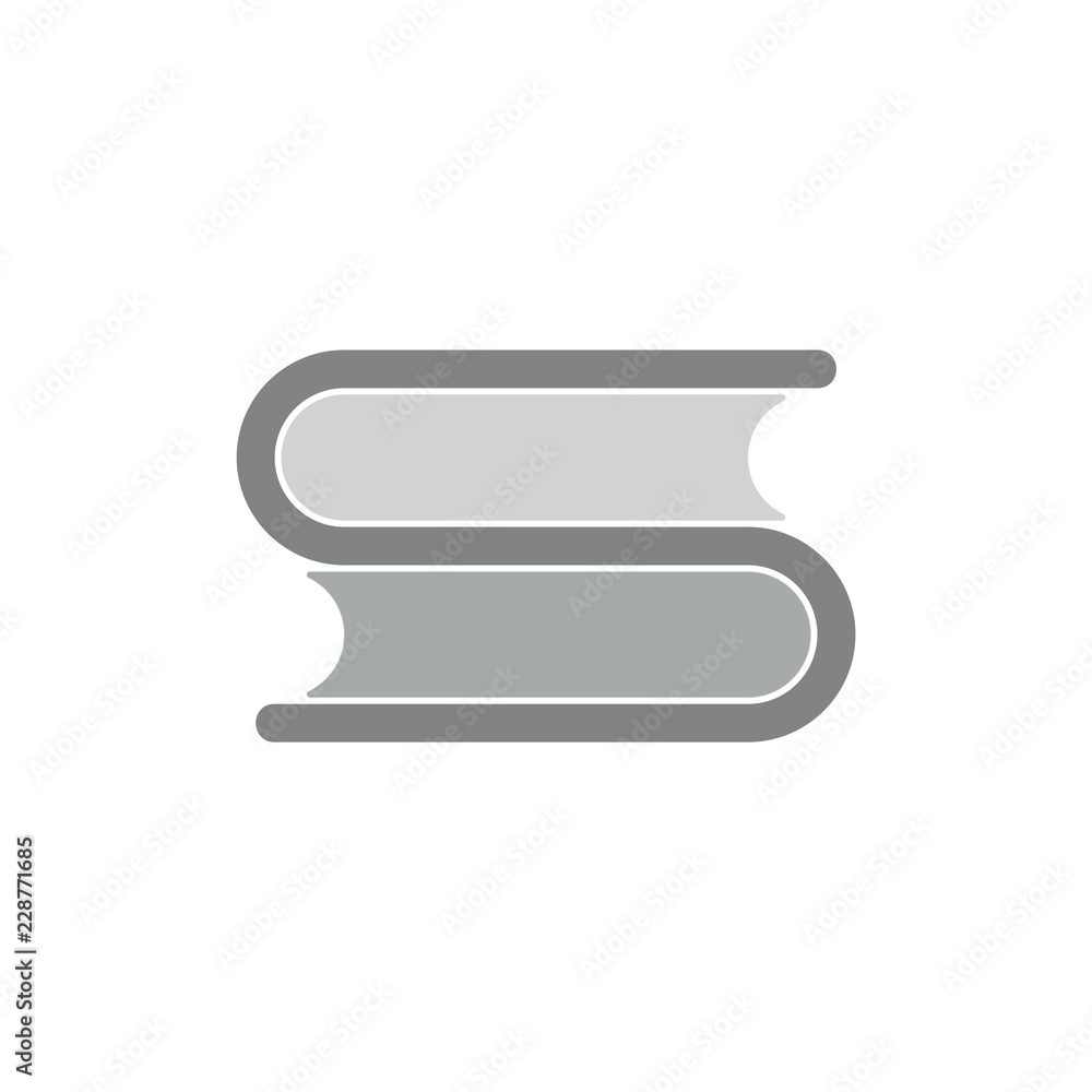 letter s books shape logo vector Stock Vector