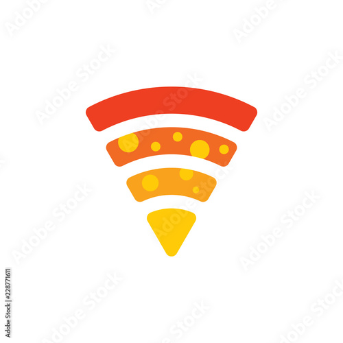 pizza wifi shape symbol vector