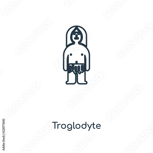 troglodyte icon vector