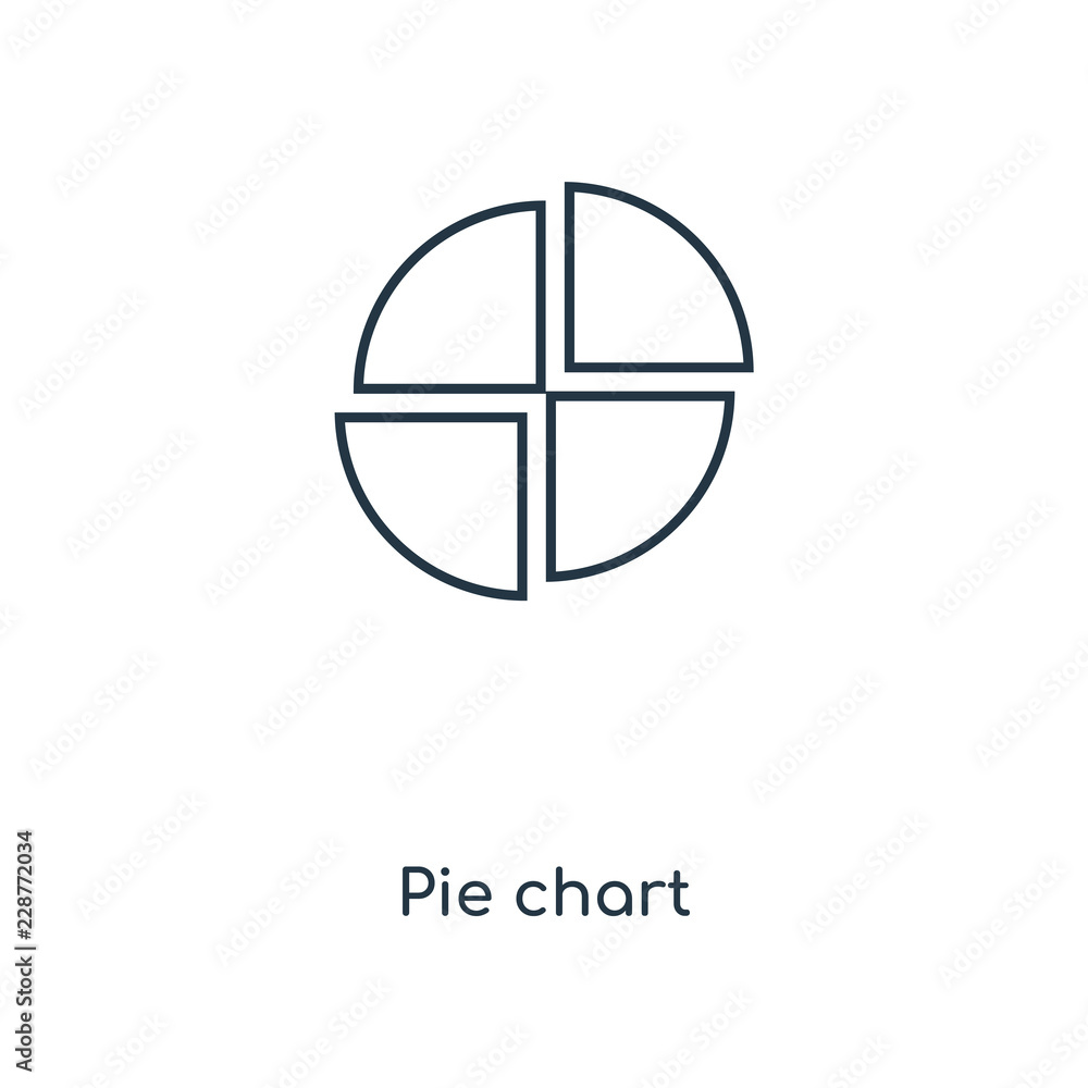 pie chart icon vector