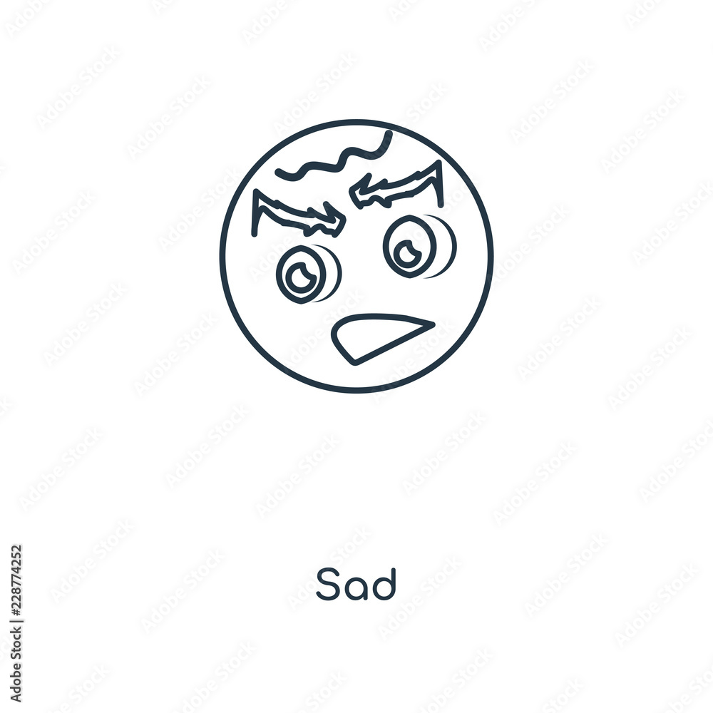 Fototapeta premium sad icon vector