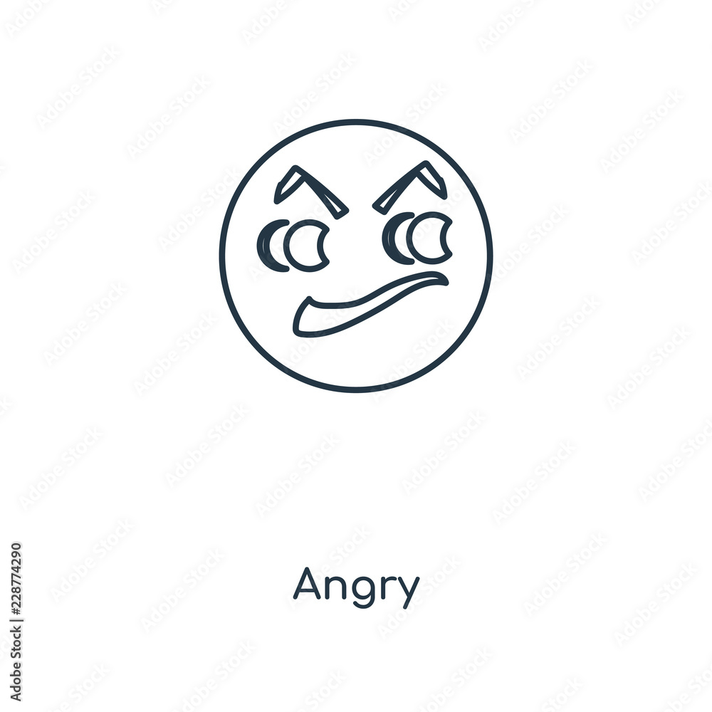 angry icon vector