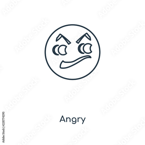 angry icon vector