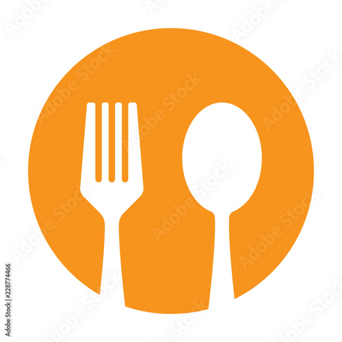 fork and spoon icon vector
