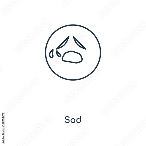 sad icon vector