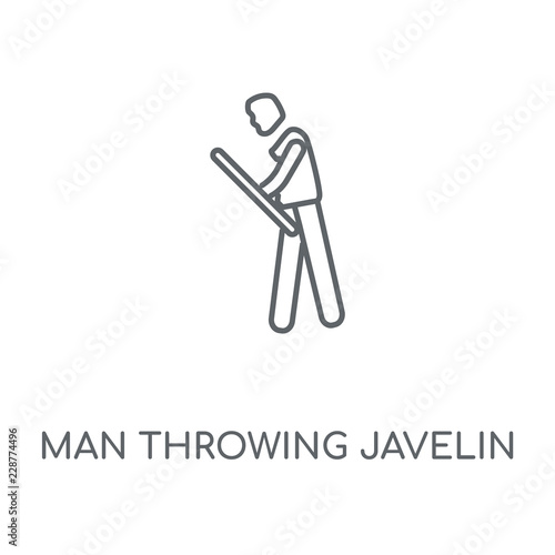 man throwing javelin icon