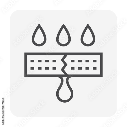 waterproof water leak icon