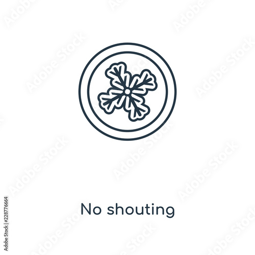 no shouting icon vector