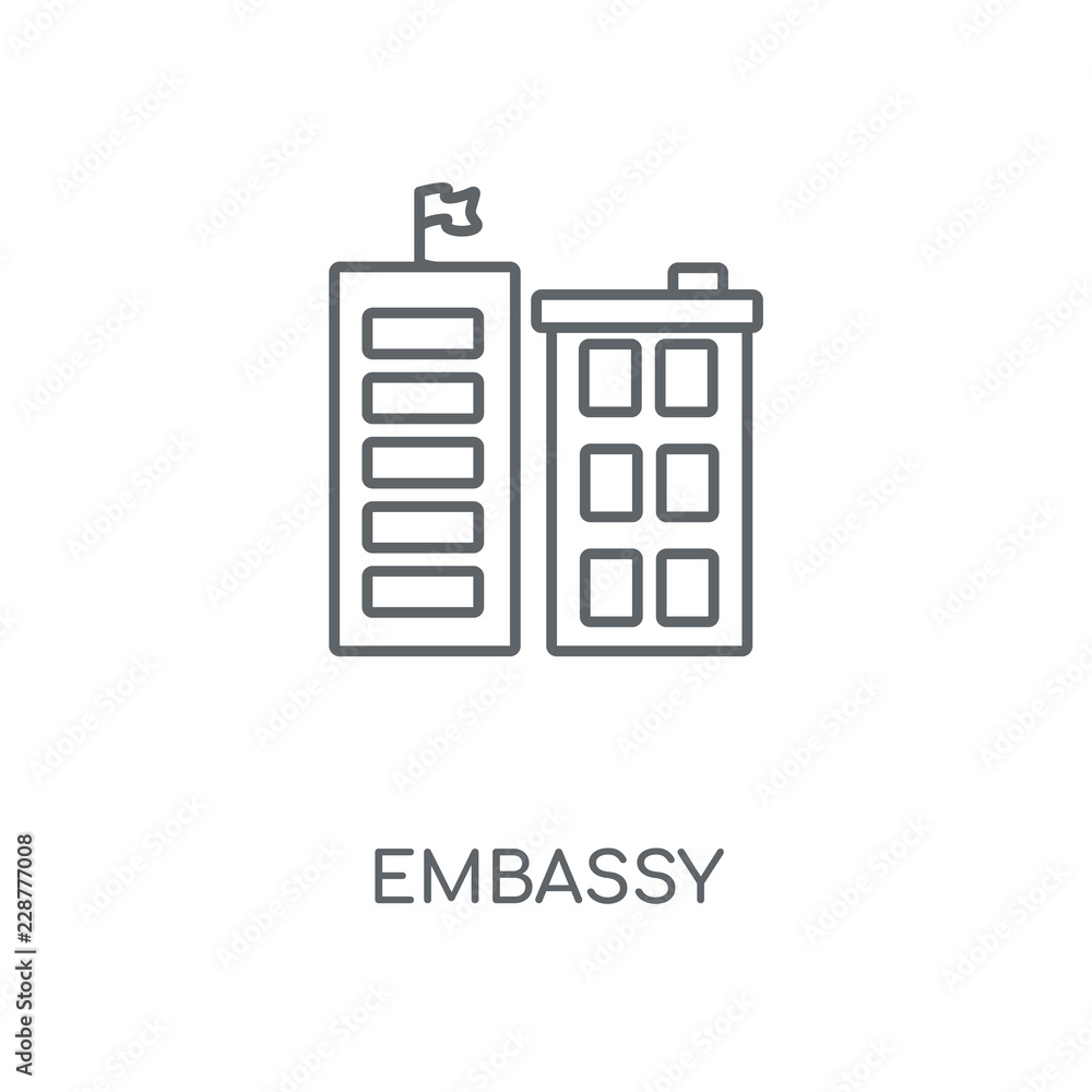 Embassy Icon Stock Vector 