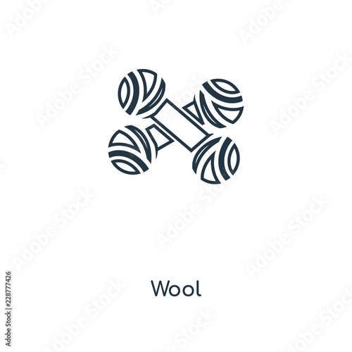 wool icon vector photo