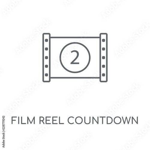 film reel countdown number 2 icon