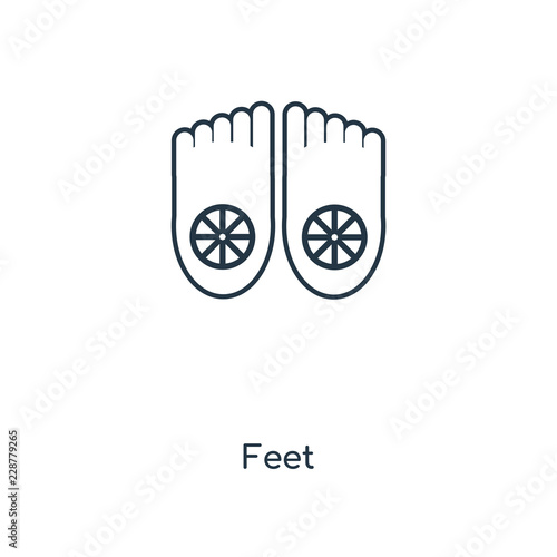 feet icon vector