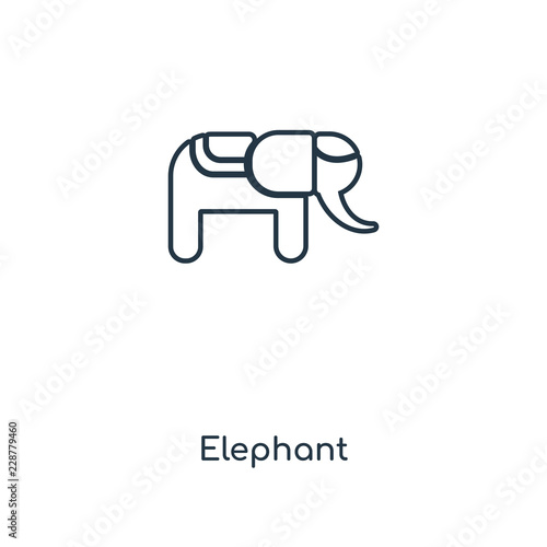 elephant icon vector