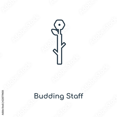 budding staff icon vector