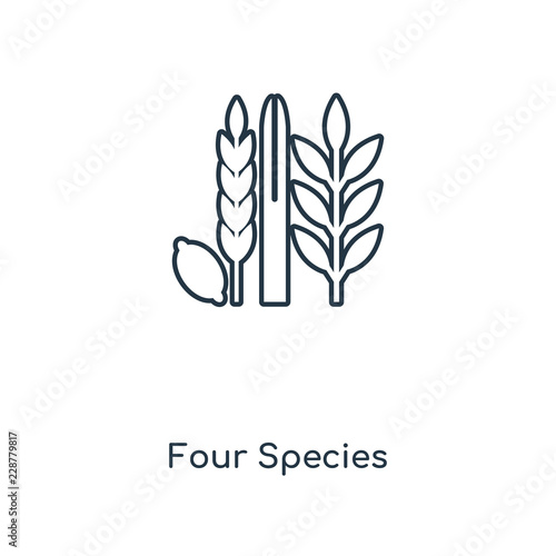 four species icon vector