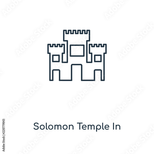 solomon temple in jerusalem icon vector