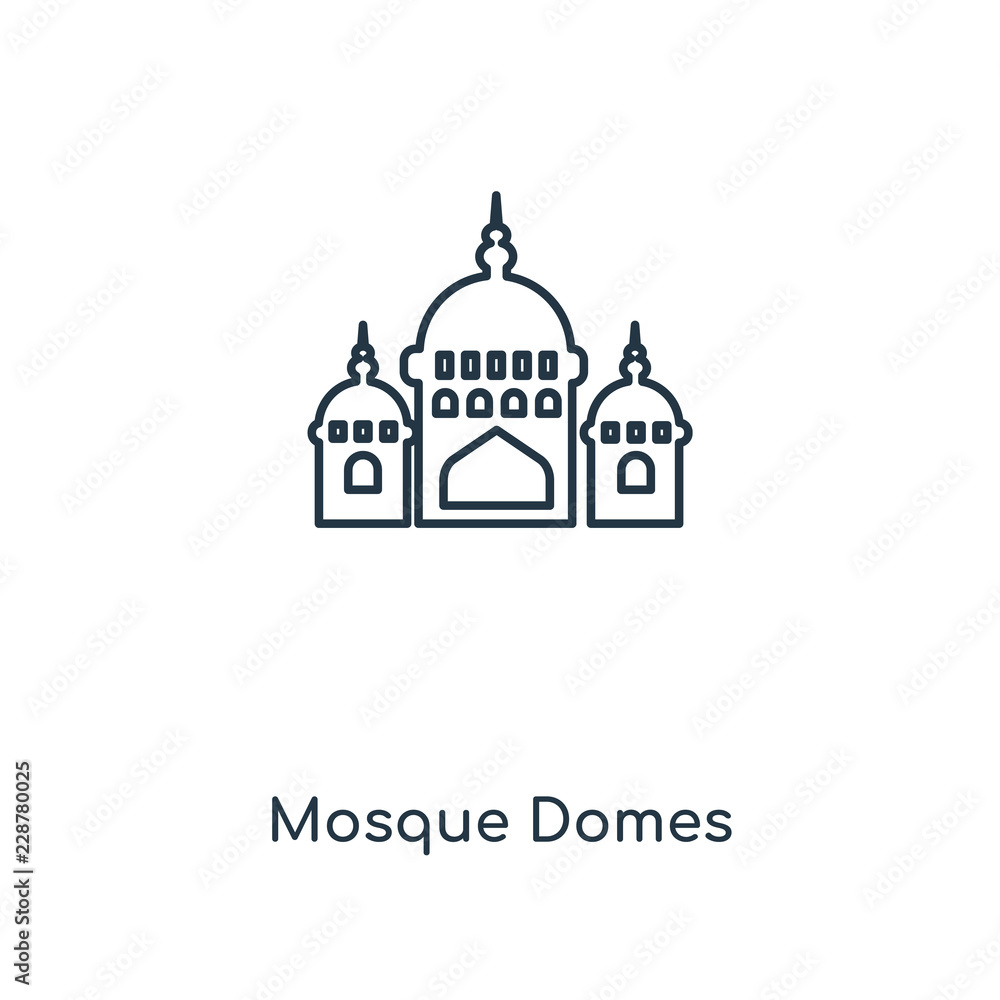 mosque domes icon vector