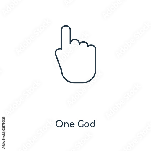 one god icon vector
