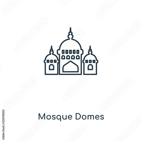 mosque domes icon vector