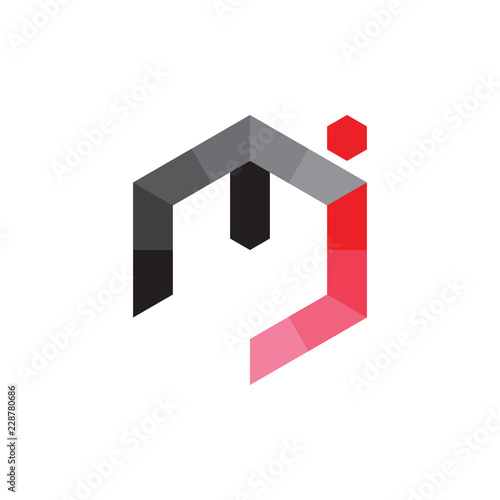 mj logo letter design