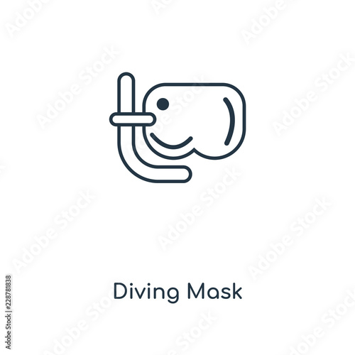 diving mask icon vector