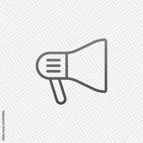 mouthpiece icon. On grid background