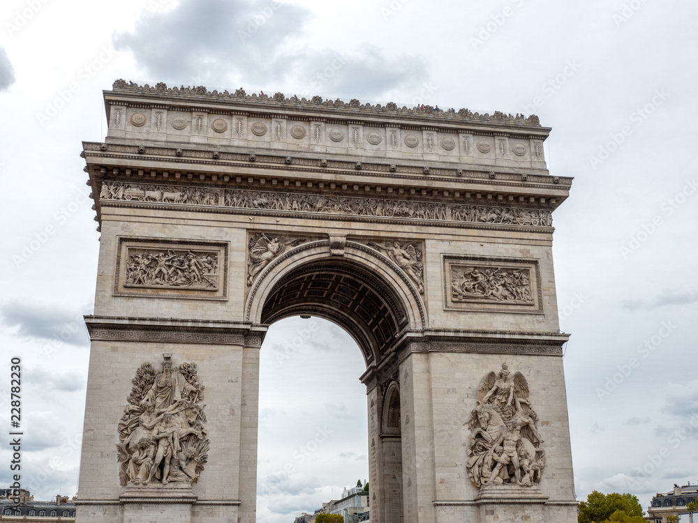 Arch de triomphe with Storm Clouds in the sky