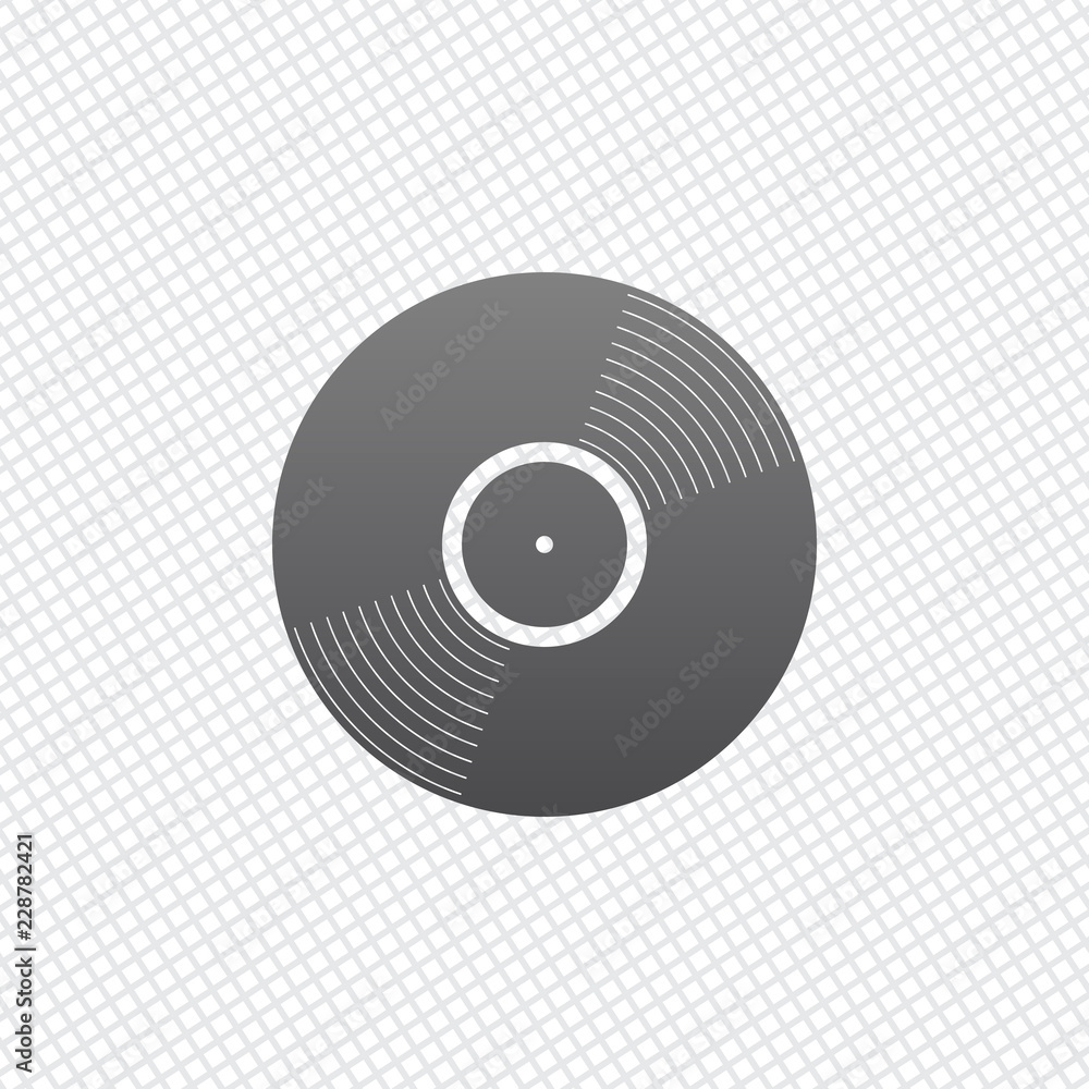 vinyl icon. On grid background vinyl icon. On grid background