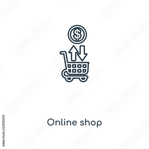 online shop icon vector