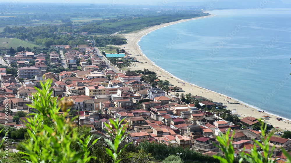 Nicotera Marina beach and village,Calabria,Italy