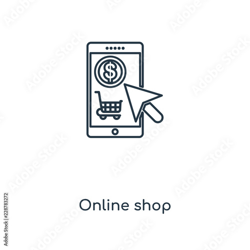 online shop icon vector