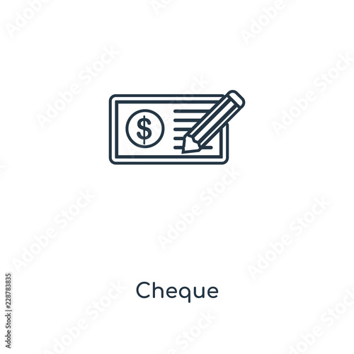 cheque icon vector
