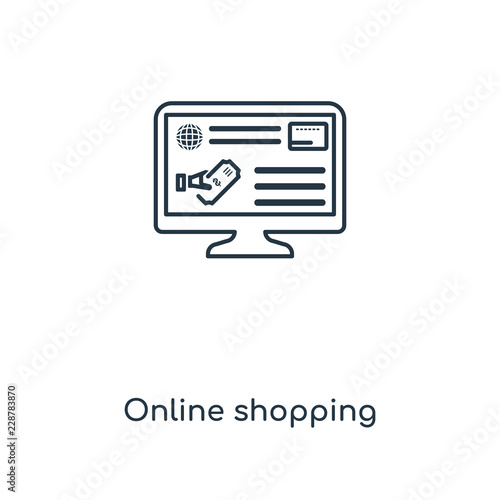 online shopping icon vector