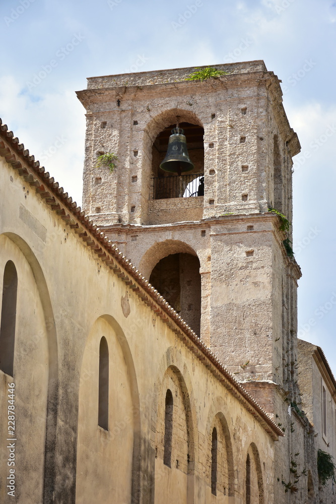 Cathedral and byzantine church of Haghia Kyriake in village Gerace in Calabria,Italy
