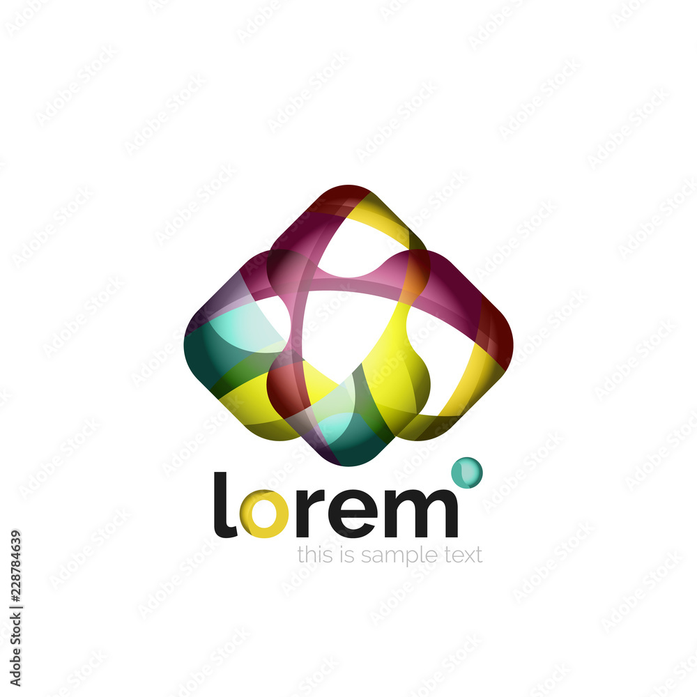 Geometric convergence vector business icon Geometric convergence vector business icon