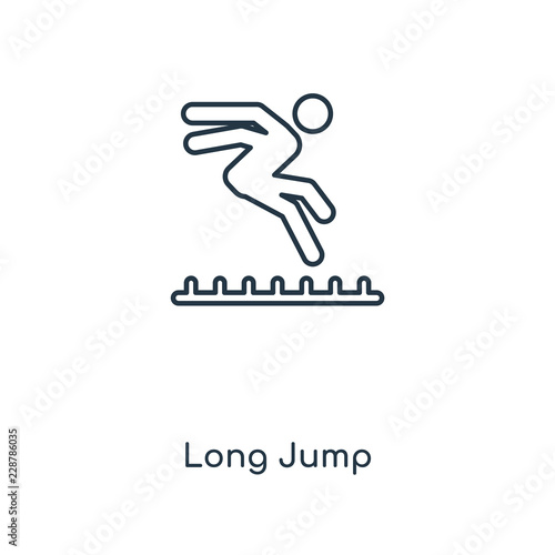 long jump icon vector
