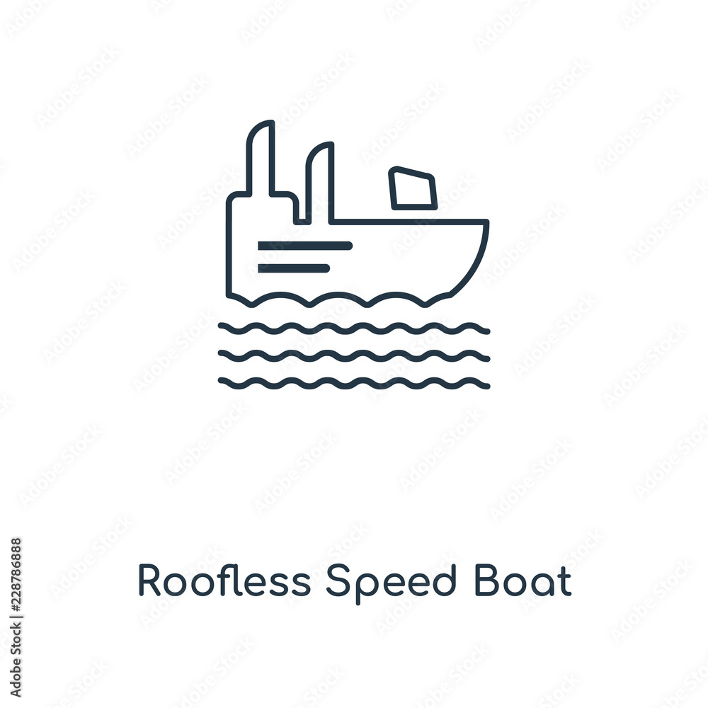roofless speed boat icon vector roofless speed boat icon vector