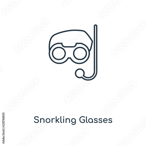 snorkling glasses icon vector